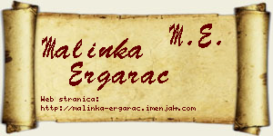 Malinka Ergarac vizit kartica